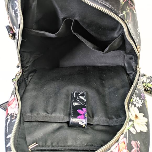 Marc New York Andrew Marc Floral Print Backpack with Matching Pouch – Black - Picture 5 of 9